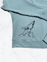 Load image into Gallery viewer, Mint Green Sweater with Whale Hand Embroidery
