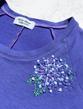 Load image into Gallery viewer, Lavender Purple Sweater with a Hydrangea Hand Embroidery
