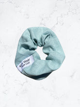 Load image into Gallery viewer, Mint Green Linen Branded Scrunchie
