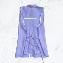 Load image into Gallery viewer, Purple Oversized Linen sleeveless Shirt
