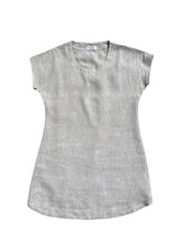 Load image into Gallery viewer, Linen T-shirt Dress with Rounded Hem
