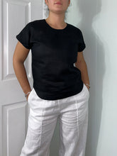 Load image into Gallery viewer, Scalloped Hem Linen Tee
