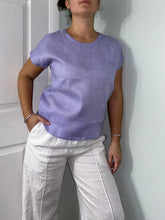 Load image into Gallery viewer, Scalloped Hem Linen Tee
