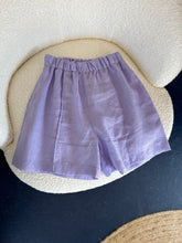 Load image into Gallery viewer, Linen Summer Shorts with Side Seam Pockets
