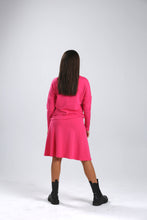 Load image into Gallery viewer, Hot Pink Super Soft Turtleneck Sweater with Embroidery
