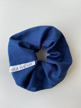 Load image into Gallery viewer, Navy Blue Branded Scrunchie
