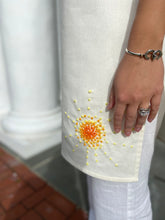 Load image into Gallery viewer, Off white Linen Tunic with a Sun Embroidery
