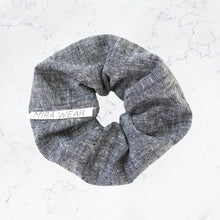 Load image into Gallery viewer, Handmade Linen/ Boucle scrunchie
