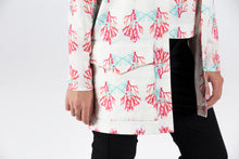 Load image into Gallery viewer, Hot Pink Coral Allover Print Coat with Oversized Pocket
