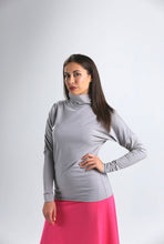 Load image into Gallery viewer, Cloud Grey Turtleneck Plain Top
