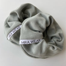 Load image into Gallery viewer, Sage Ribbed Organic Cotton Branded Scrunchie
