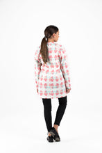 Load image into Gallery viewer, Hot Pink Coral Allover Print Coat with Oversized Pocket
