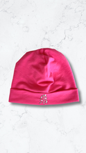 Load image into Gallery viewer, Hot Pink Beanie Hat with a Christmas Tree
