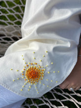 Load image into Gallery viewer, Off white Linen Tunic with a Sun Embroidery
