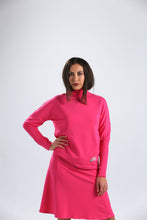 Load image into Gallery viewer, Hot Pink Super Soft Turtleneck Sweater with Embroidery
