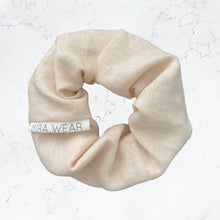 Load image into Gallery viewer, Handmade Linen/ Boucle scrunchie
